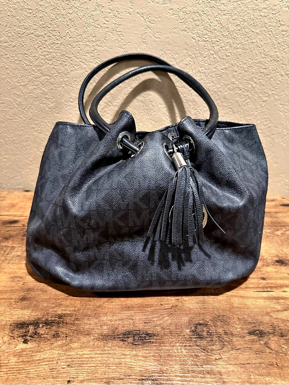 Michael Kors Black Leather Shoulder Bag
